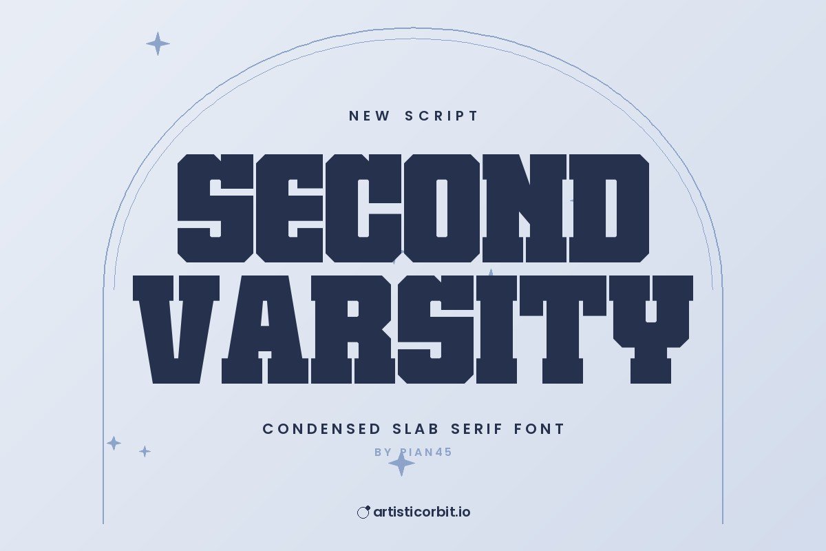 Second Varsity font preview