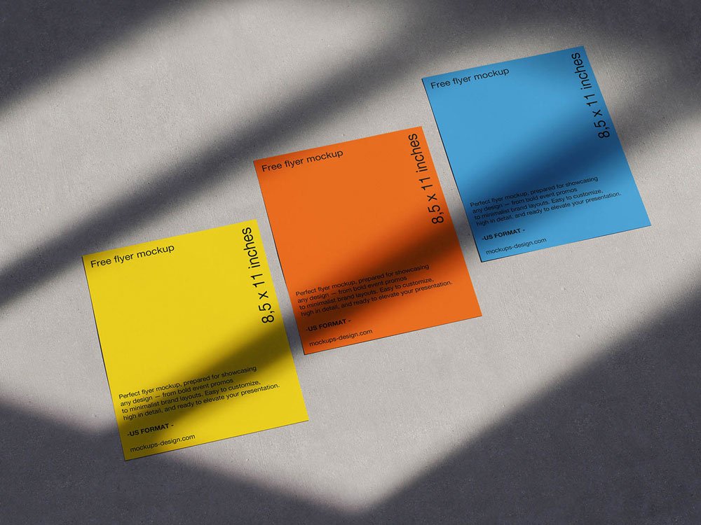 Shadowed US Flyer Mockup