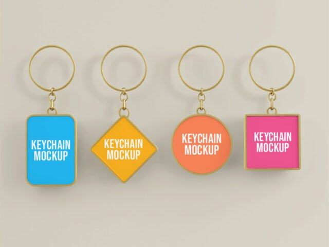 Shiny Keychain Mockup