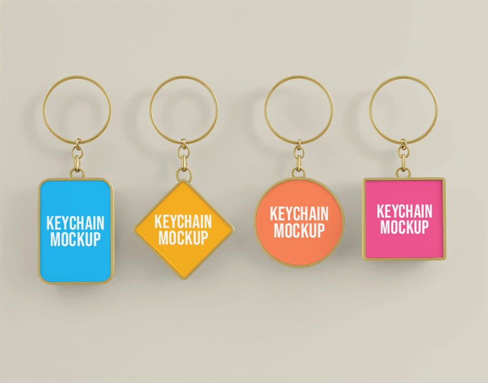 Shiny Keychain Mockup