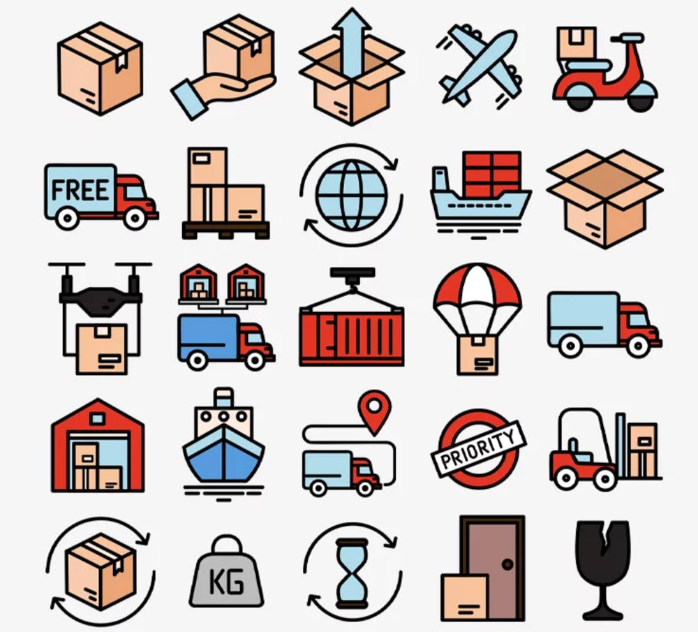 Shipping Vector Icon Set