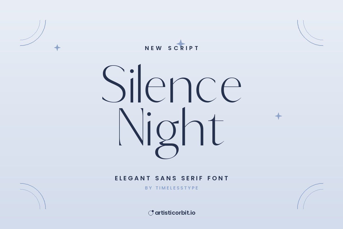 Silence Night font preview