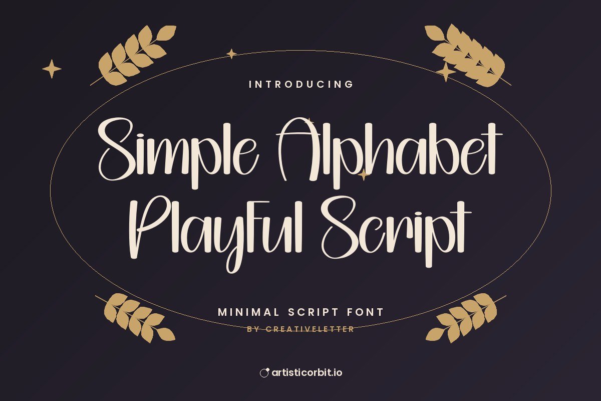 Simple Alphabet Playful Script font preview