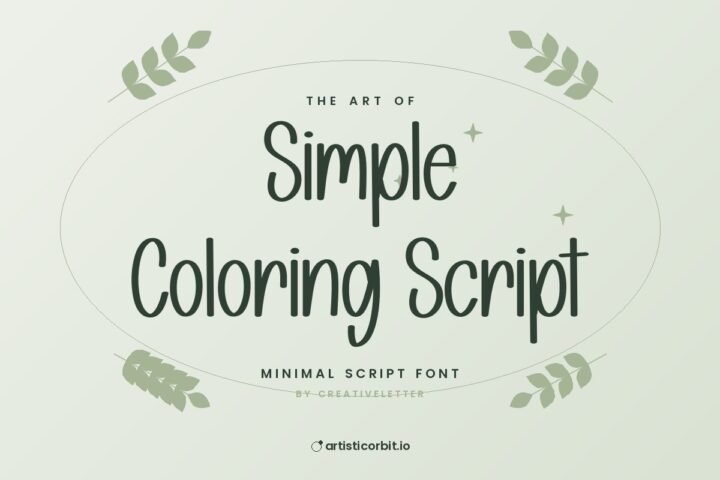 Simple Coloring Script font preview