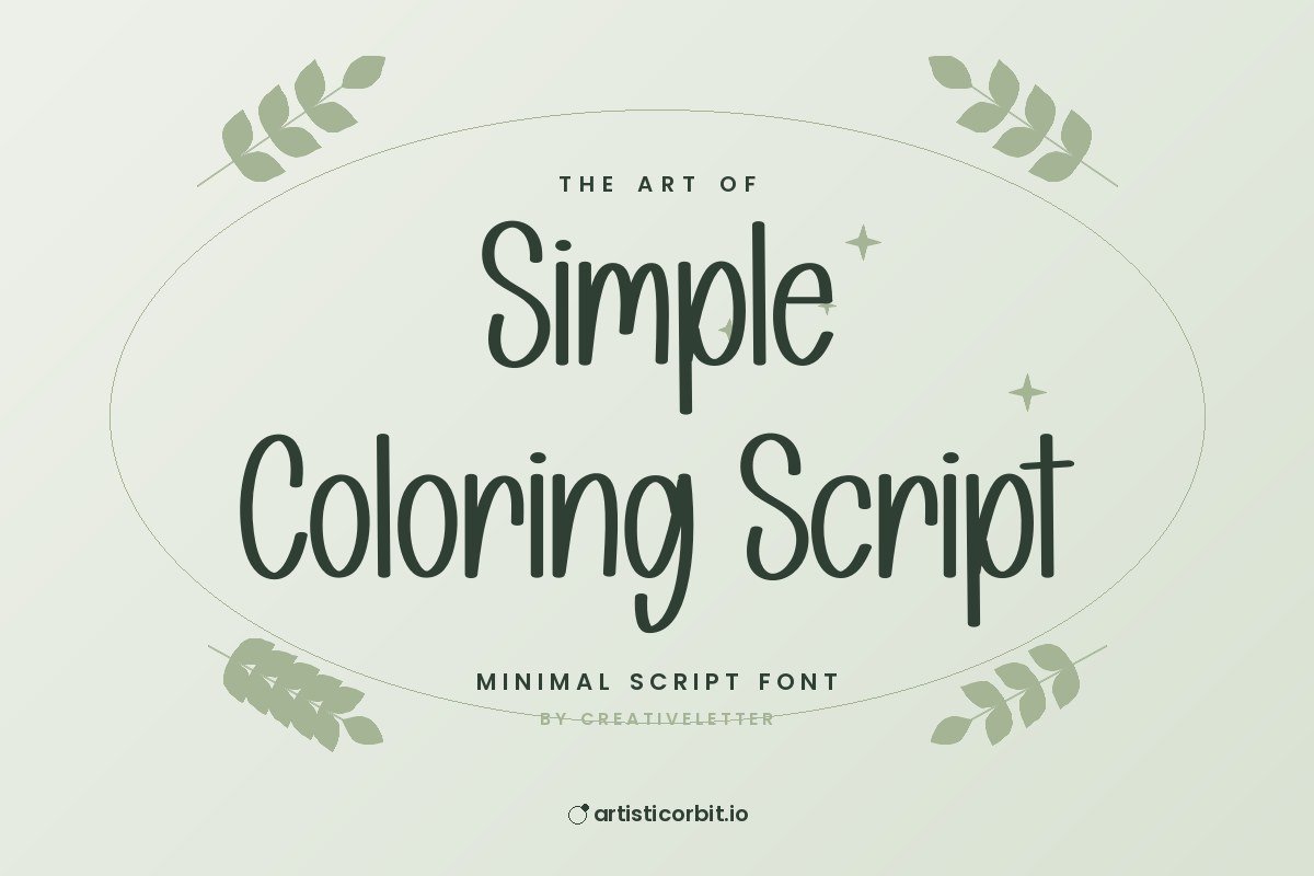 Simple Coloring Script font preview