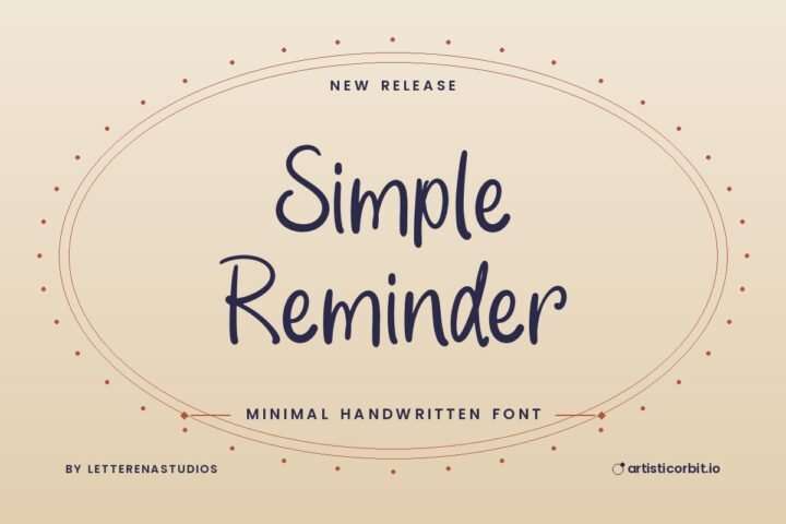 Simple Reminder font preview