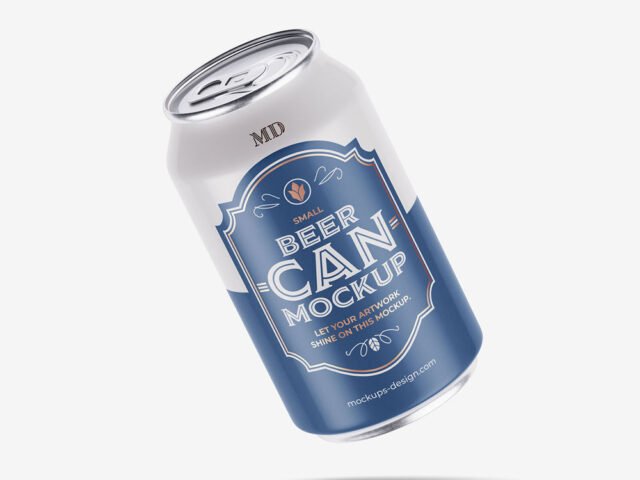 Small Beer Can Mockup