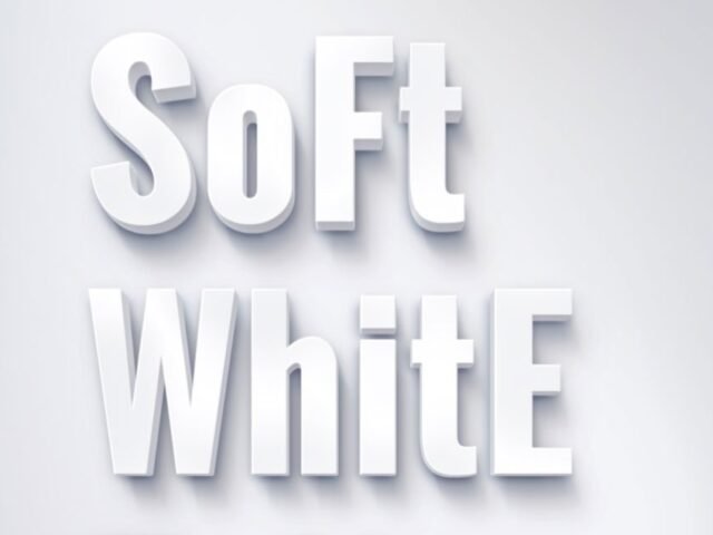 Soft White Text Effect PSD