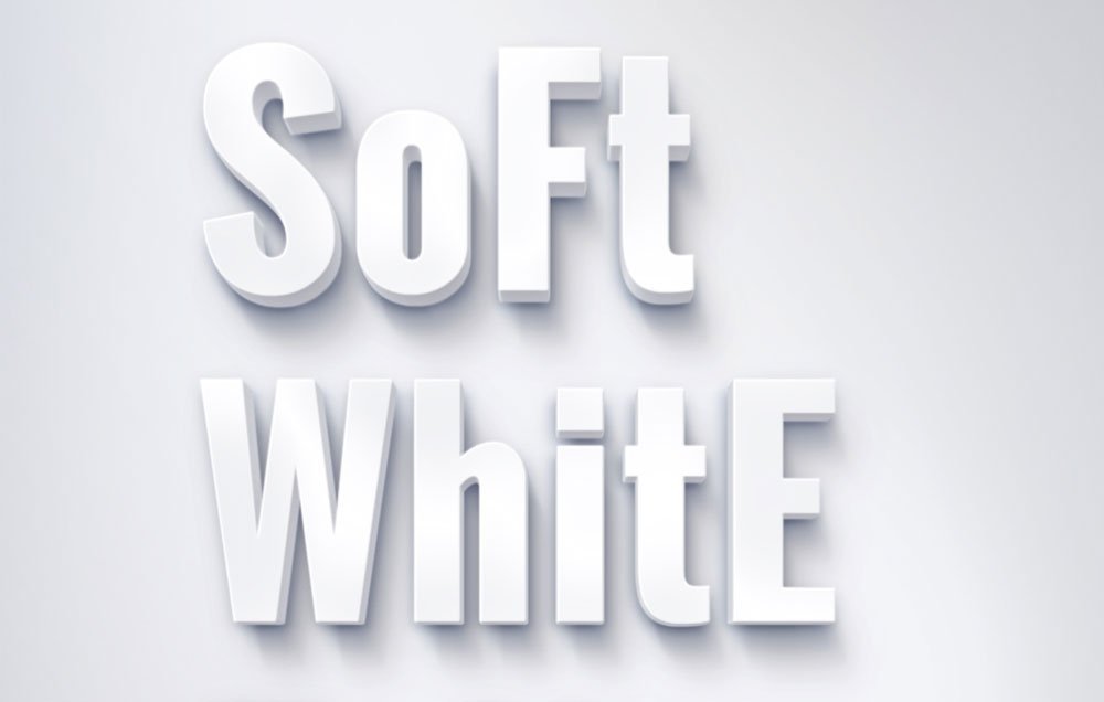 Soft White Text Effect PSD