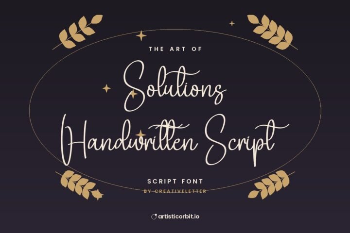 Solutions Handwritten Script font preview