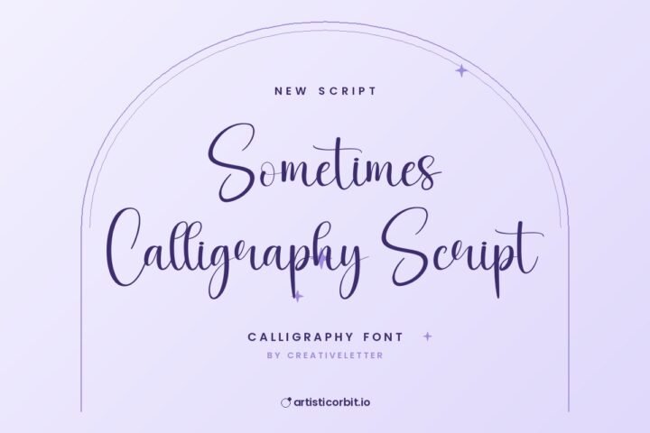 Sometimes Calligraphy Script font preview