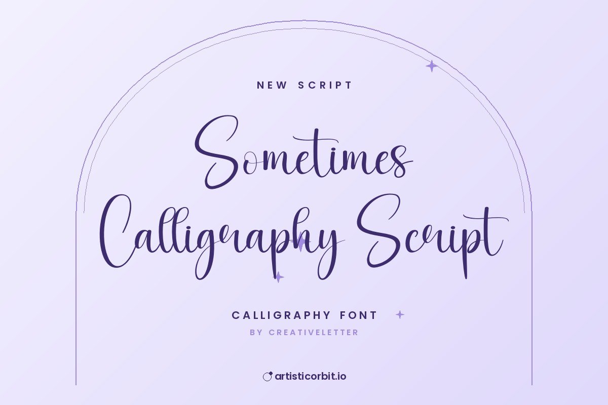 Sometimes Calligraphy Script font preview