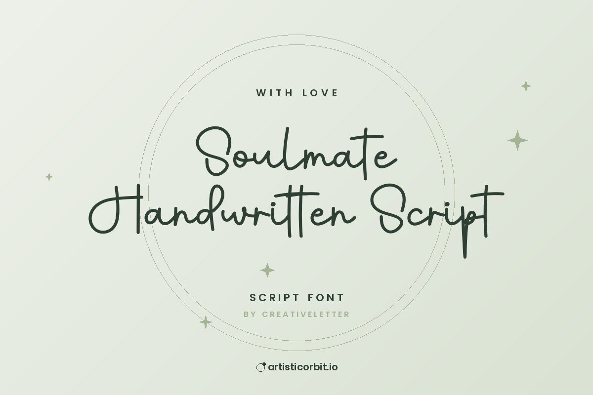 Soulmate Handwritten Script font preview