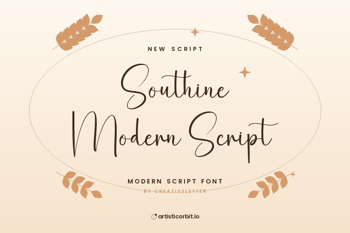 Southine Modern Script font preview