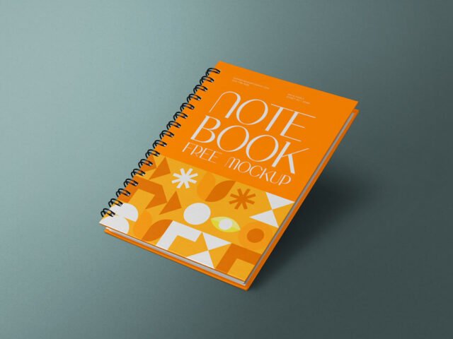 Spiral Notebook Cover Mockup PSD