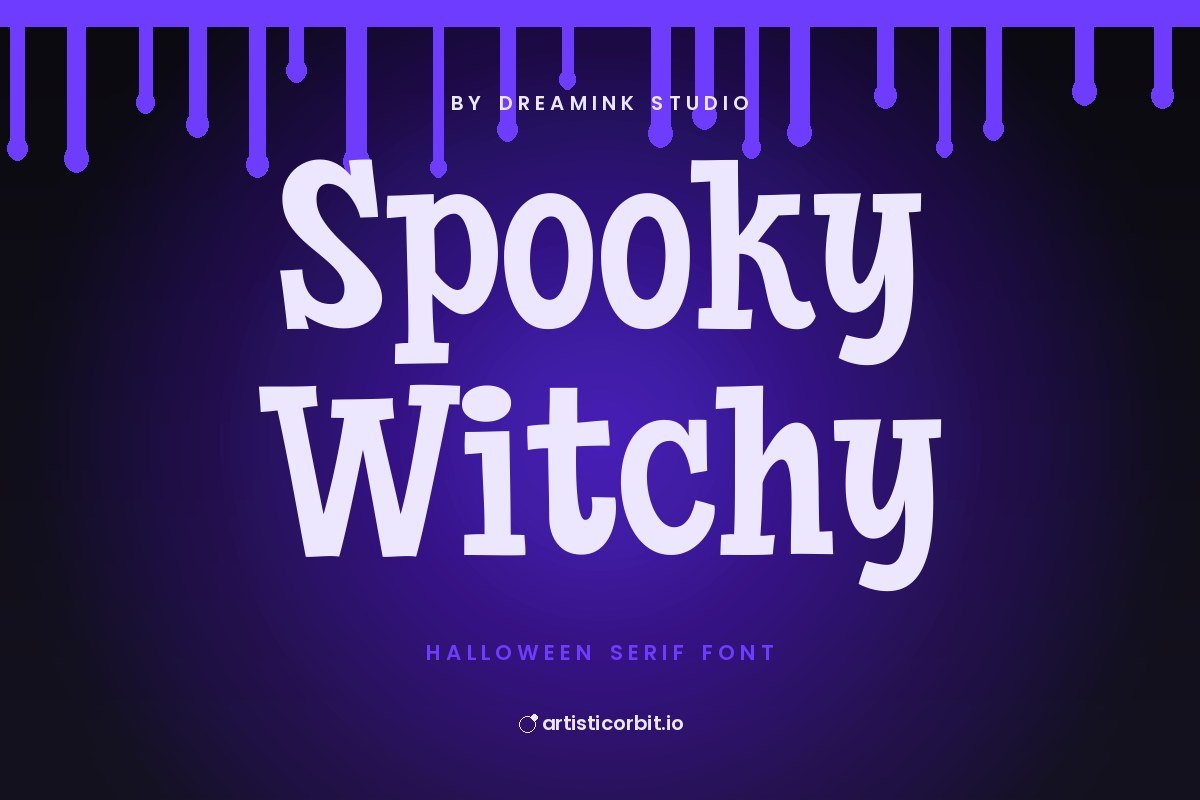 Spooky Witchy font preview