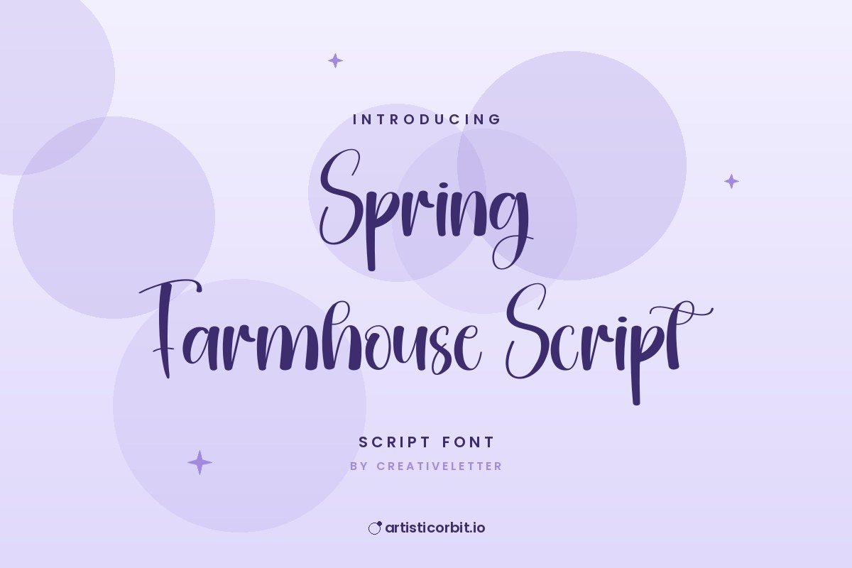 Spring Farmhouse Script font preview
