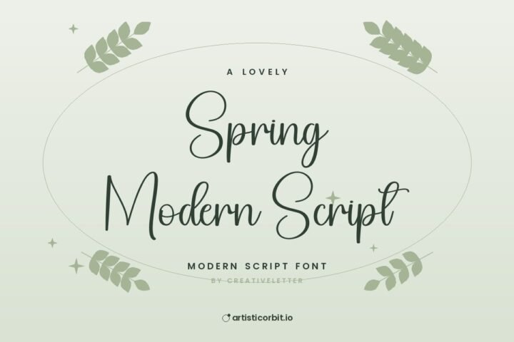 Spring Modern Script font preview