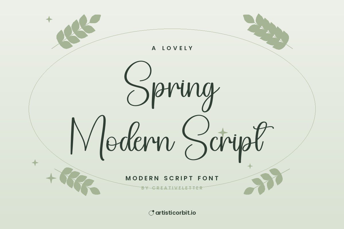 Spring Modern Script font preview