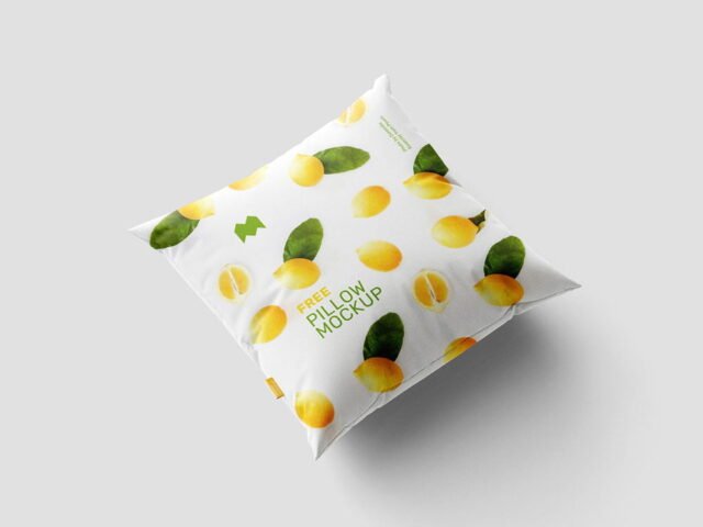 Square Pillow Mockups PSD