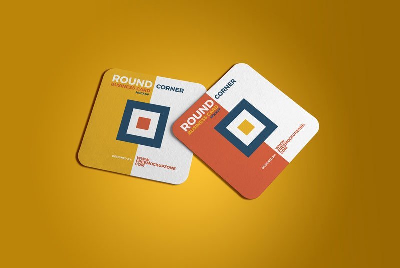 Square Round Coaster Mockup