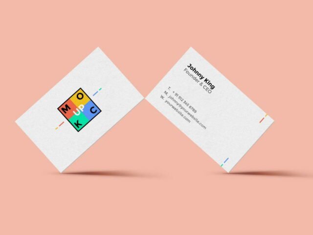 Standing Business Card Mockup