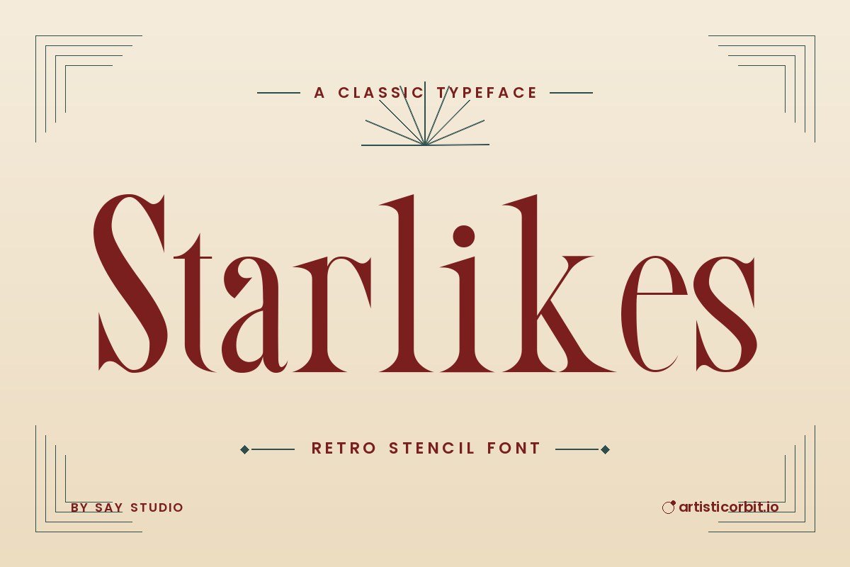 Starlikes font preview