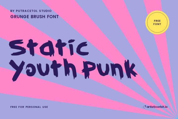 Static Youth Punk font preview
