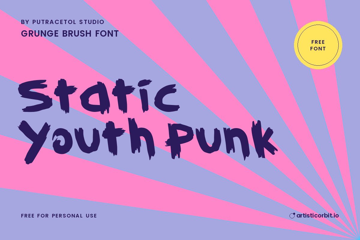 Static Youth Punk font preview