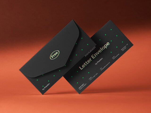 Stationery Letter Envelope Mockup