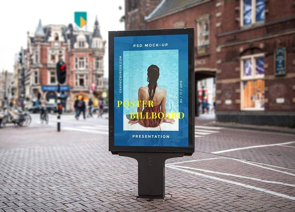 Street Billboard Mockup PSD