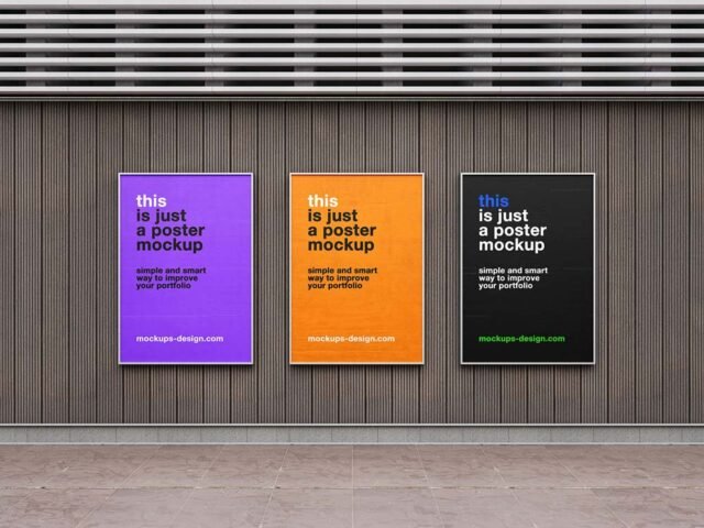 Street Framed Poster Mockup