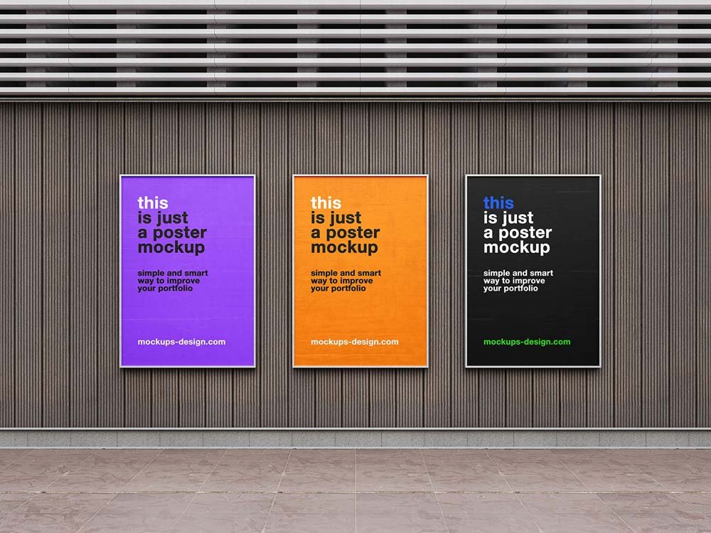 Street Framed Poster Mockup