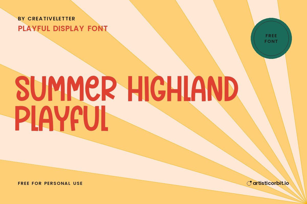 Summer Highland Playful font preview