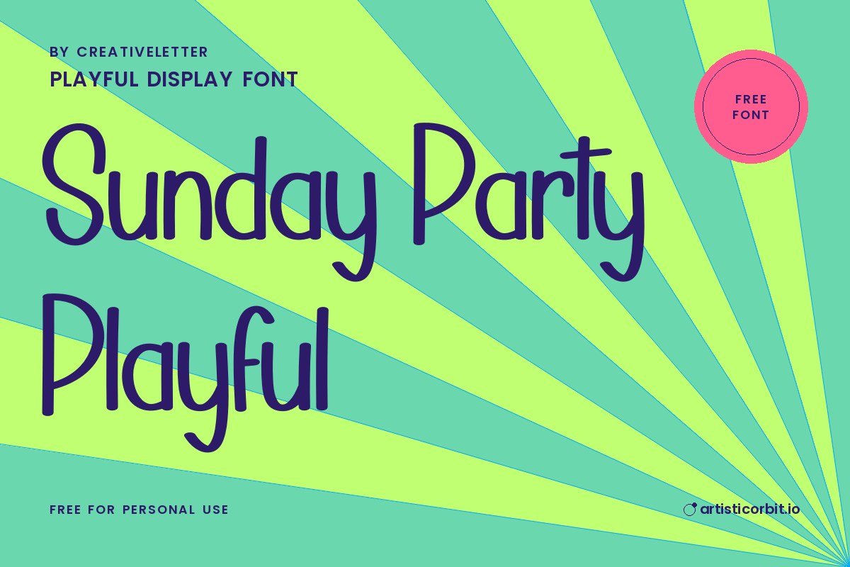 Sunday Party Playful font preview