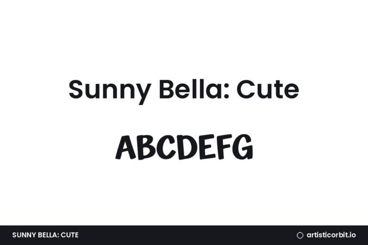 Sunny Bella: Cute font preview