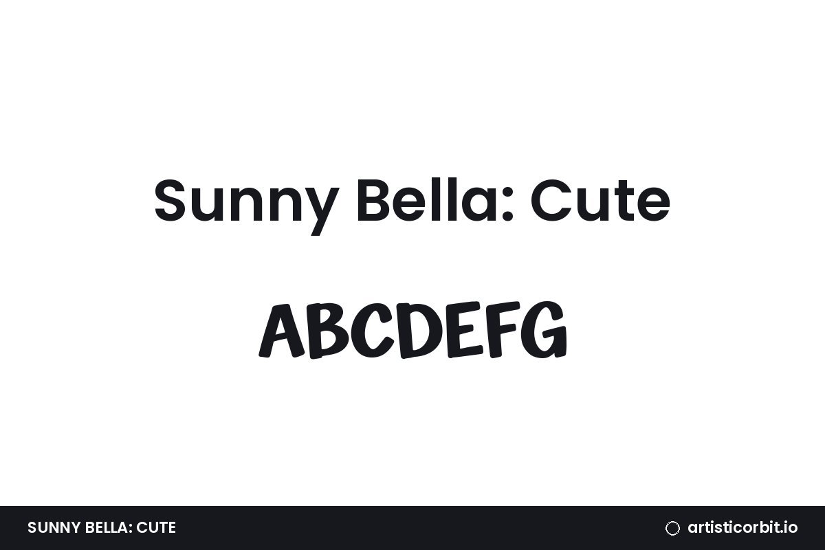 Sunny Bella: Cute font preview