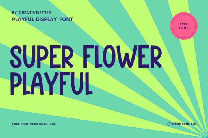 Super Flower Playful font preview