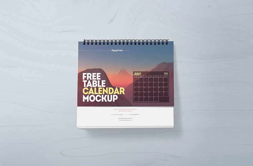 Table Calendar Mock-up