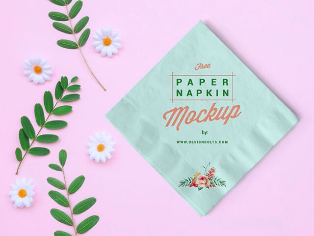Table Paper Napkin Mockup