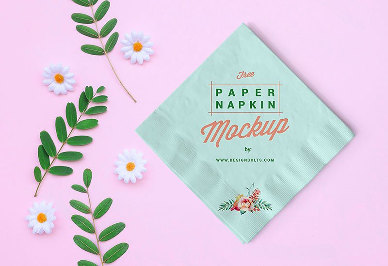 Table Paper Napkin Mockup