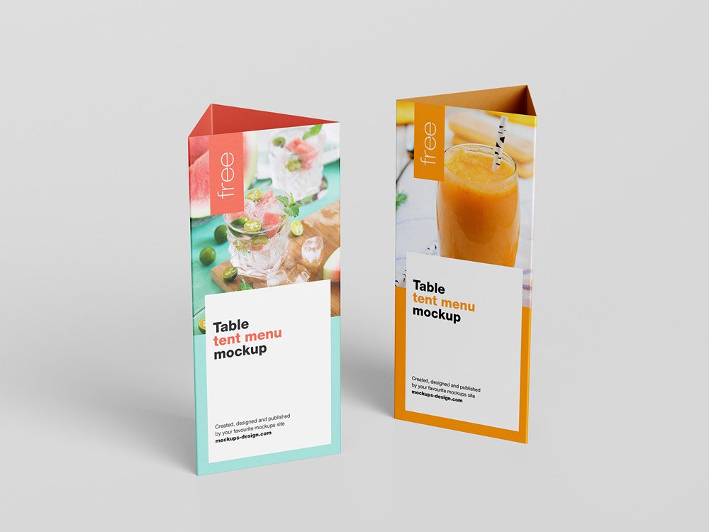 Table Tent Menu Mockup