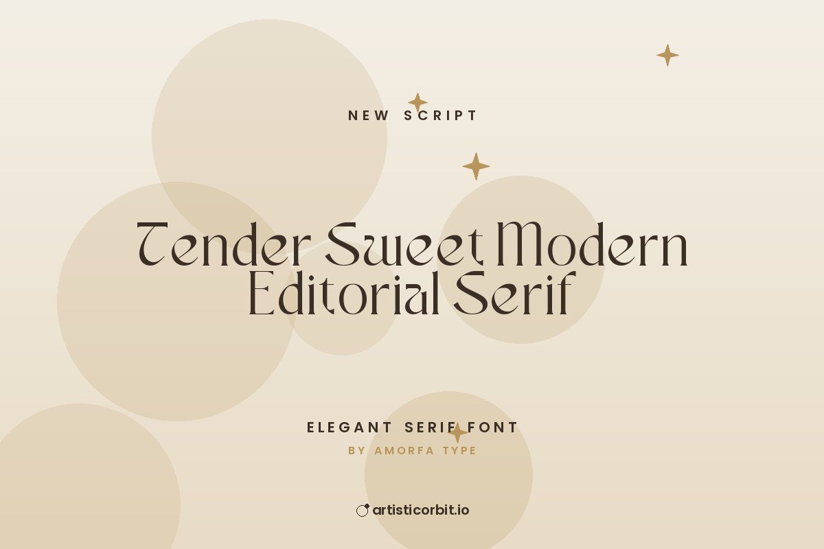Tender Sweet Modern Editorial Serif font preview