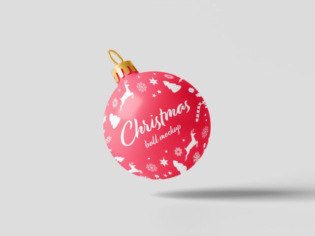 Three Christmas Ball Mockups