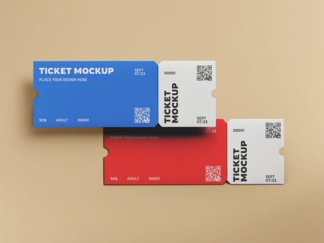 Ticket Mockups PSD