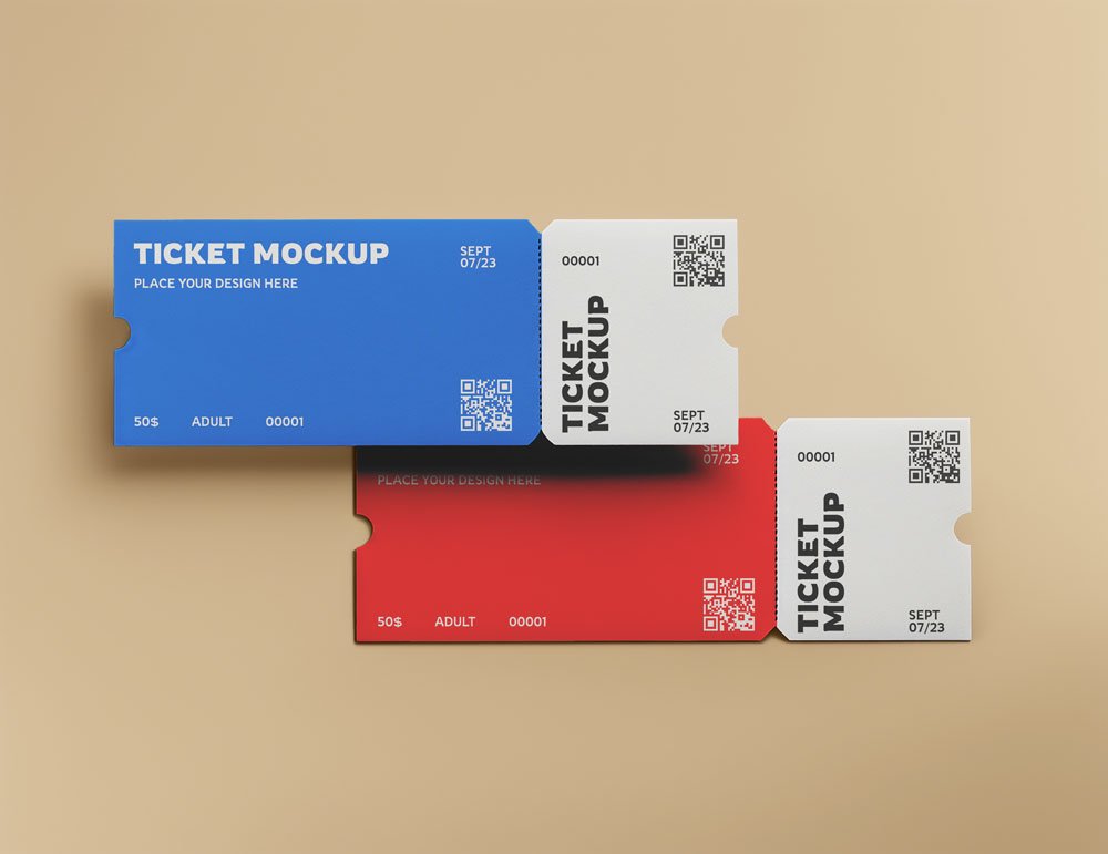 Ticket Mockups PSD
