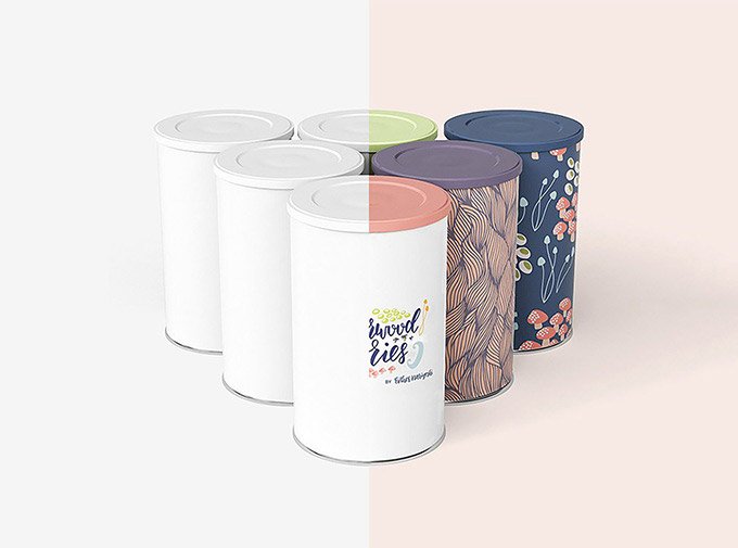 Tin Canister Mockup