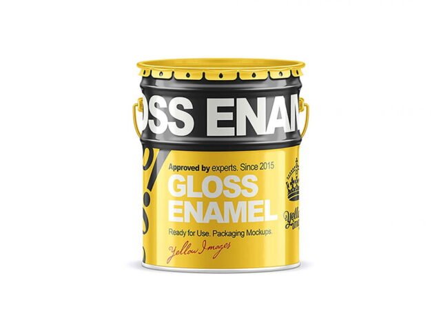 Tin Paint Bucket Mockup