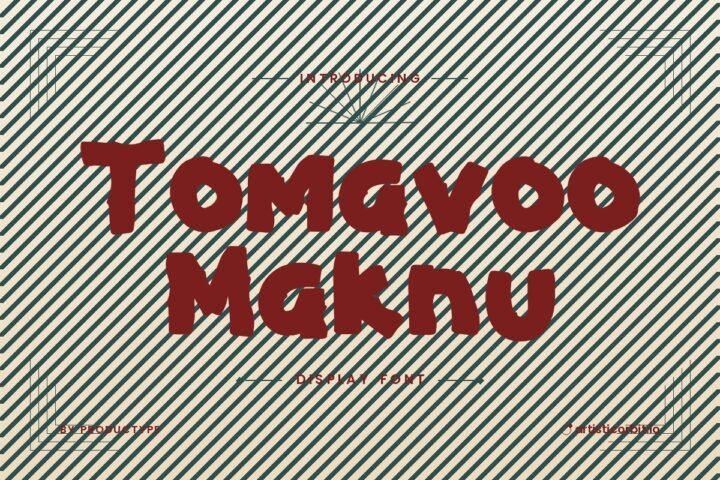 Tomavoo Maknu font preview