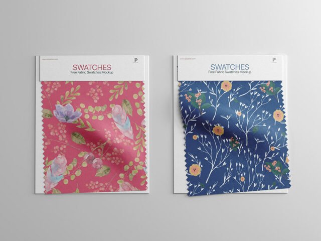 Top View Swatches Fabric Mockup